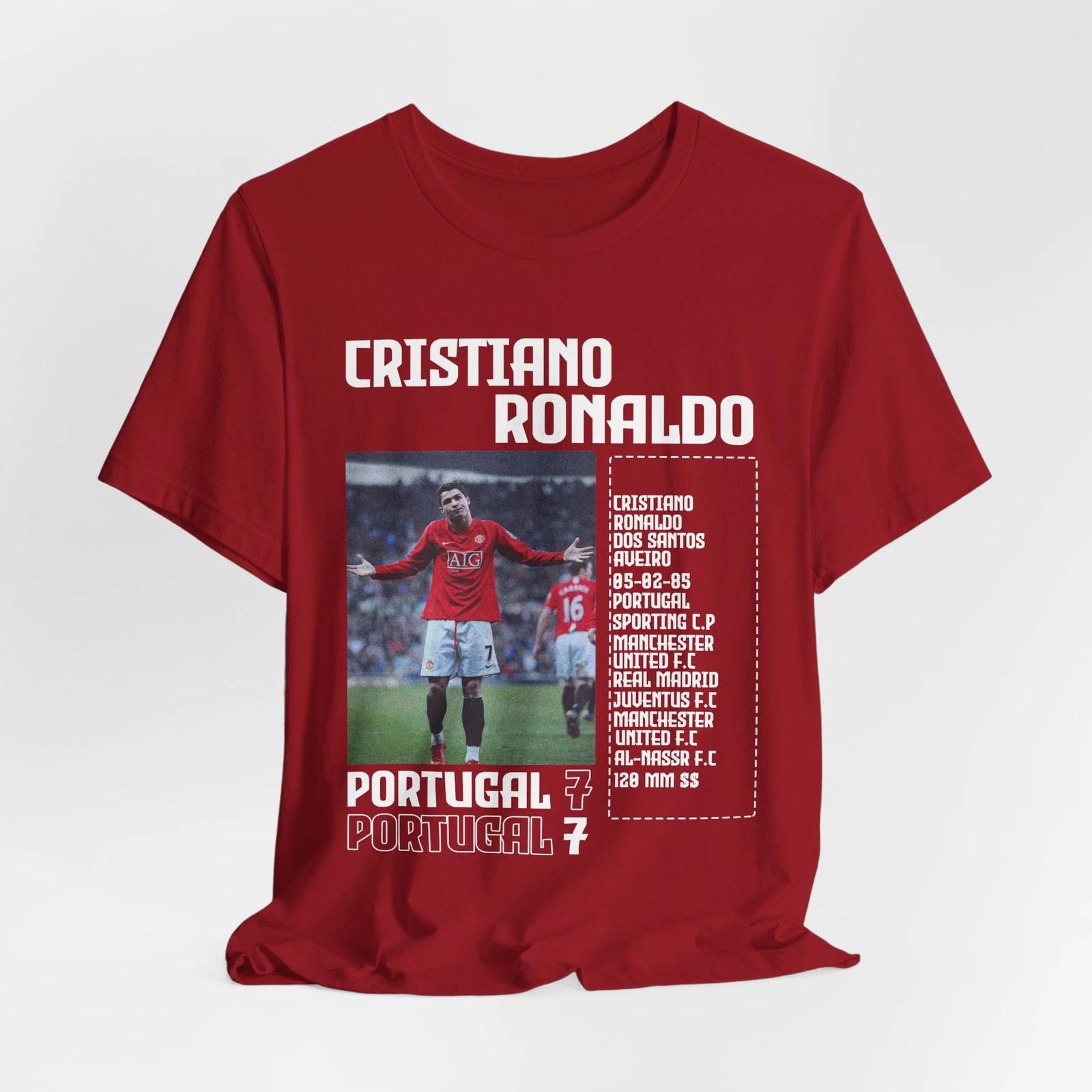 C. Ronaldo Soccer Infographic Tee | Football Player Stats Unisex Children s Children s T Children s T-shirt 140