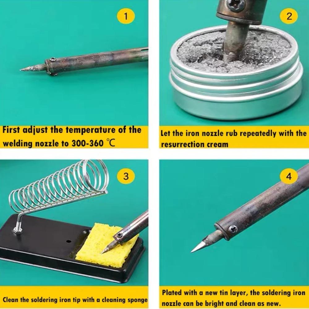 Soldering Iron Tip Cleaning Paste Soldering Iron Tip Tinner Activator Tip Cleaner Enhances Welding Efficiency Soldering Iron Tip