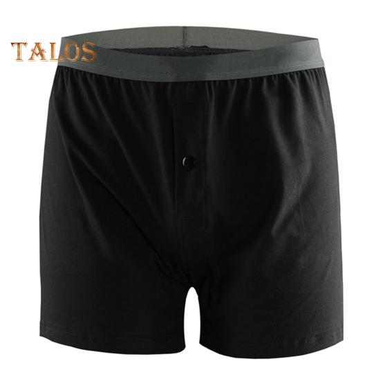 

Мужские трусы-боксеры со средней посадкой, эластичным поясом и пуговицами спереди, U-образные выпуклые шорты, удобные трусики для сна, повседневная одежда 4XL чёрный