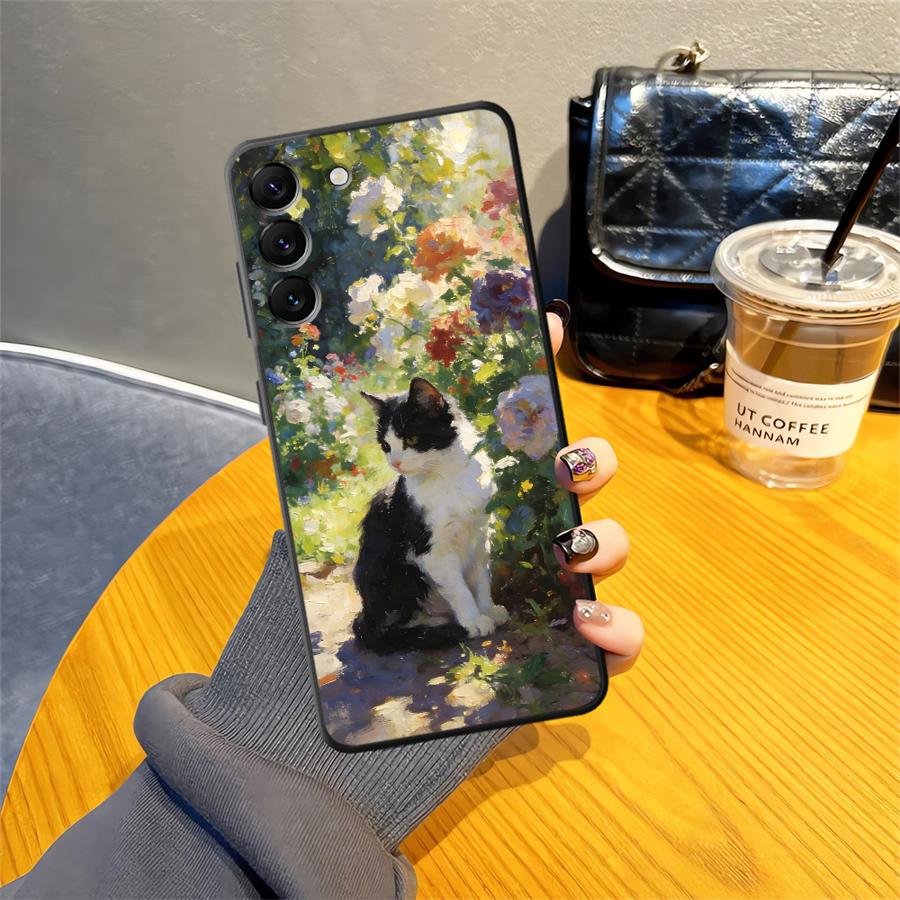 Funda de Gato Lindo de Dibujos Animados para Samsung Galaxy A25 A16 A05 A23 A73 A51 A55 A53 A17 A37 A57 A15 A06 A52 A36 Funda de Teléfono A41 A13 A12 A70