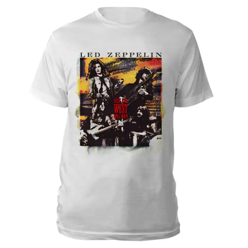Rock Band Led Zeppelin T-shirt Men and Women Summer Gothic Clothing Fashion Round Neck Short Sleeved Top