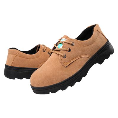 Deodorant Men's Steel Baotou Anti-smash and Wear-resistant Pure Cowhide Low-top Labor Insurance Safety Work Shoes