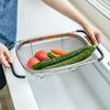 Stainless Steel Expandable Drainage Basket Stackable Design Quick Drain Hole Vegetable & Fruit Dish Drainage