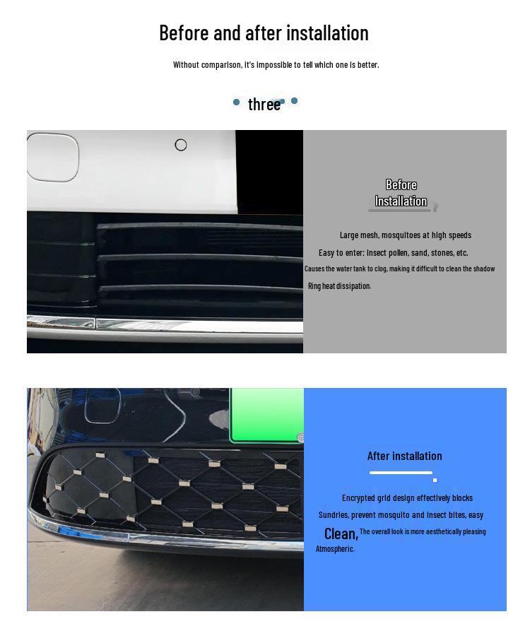 Compatible Shangjie H5 Starry Sky Insect Net Front Grille Radiator Grill Bug Deflector Modified Parts for 25 Models
