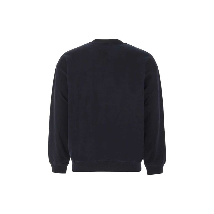 Versace Letter Print Crew Neck Pullover Long Sleeve Sweatshirt Men Sweatshirt Dark-Blue 10015061A01110-1U610