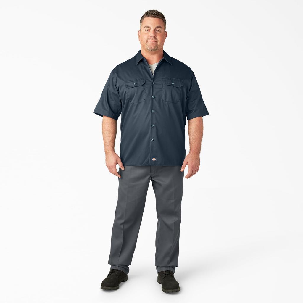 Dickies Arbeitshemd, Kurzarm, 1574 (L, Air Force Blue) [Parallelimport]