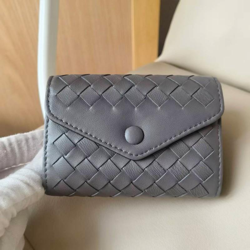 Handgefertigtes Leder Kartenetui Geldbörse Führerschein Bargeldkarten Vintage Stil Bifold mit Druckknopf