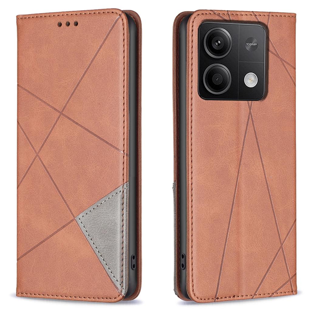 Für Xiaomi Redmi Note 13 5G PU Leder Handyhülle 2 Kartenfächer Magnetverschluss