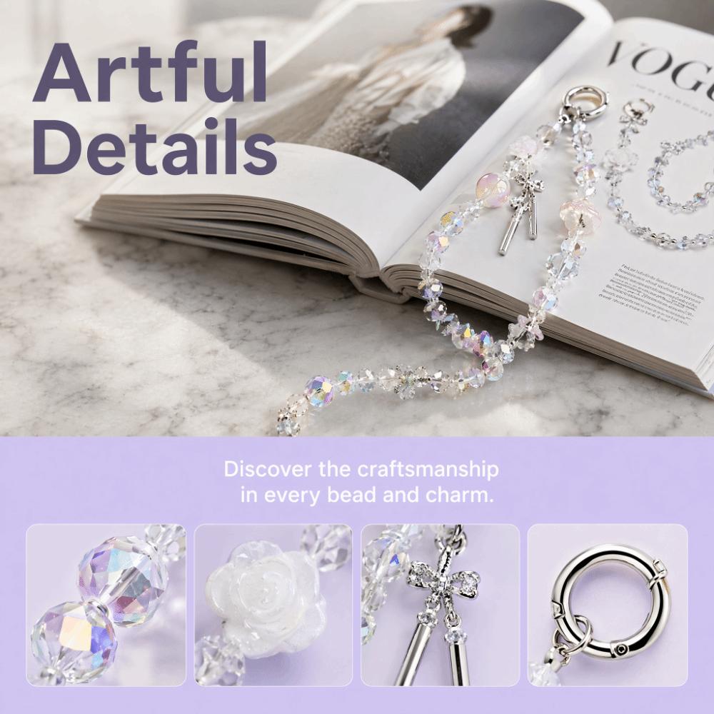 Anti-Lost Function Phone Chain Pendant Beaded Chain Beaded Pendant Accessory  Women's Accessory