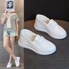 New Leather Little White Shoes Women's Casual and Lightweight Women's Shoes Trendy Women's Single Shoes Breathable Board Shoes Flat Shoes