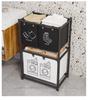 Brazilian Double-Layer Laundry Organizer: Multi-Functional Clothes Sorting Basket and Shelf.