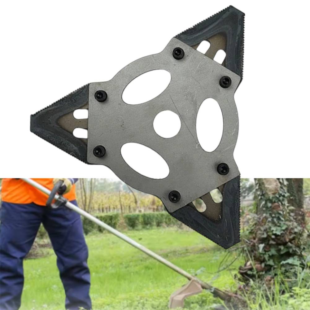 Brush Cutter Blade 3 Teeth Carbon Steel Lawn Mower Accessories Garden Trimmer Triangular Blades Serrated Triangular Blade