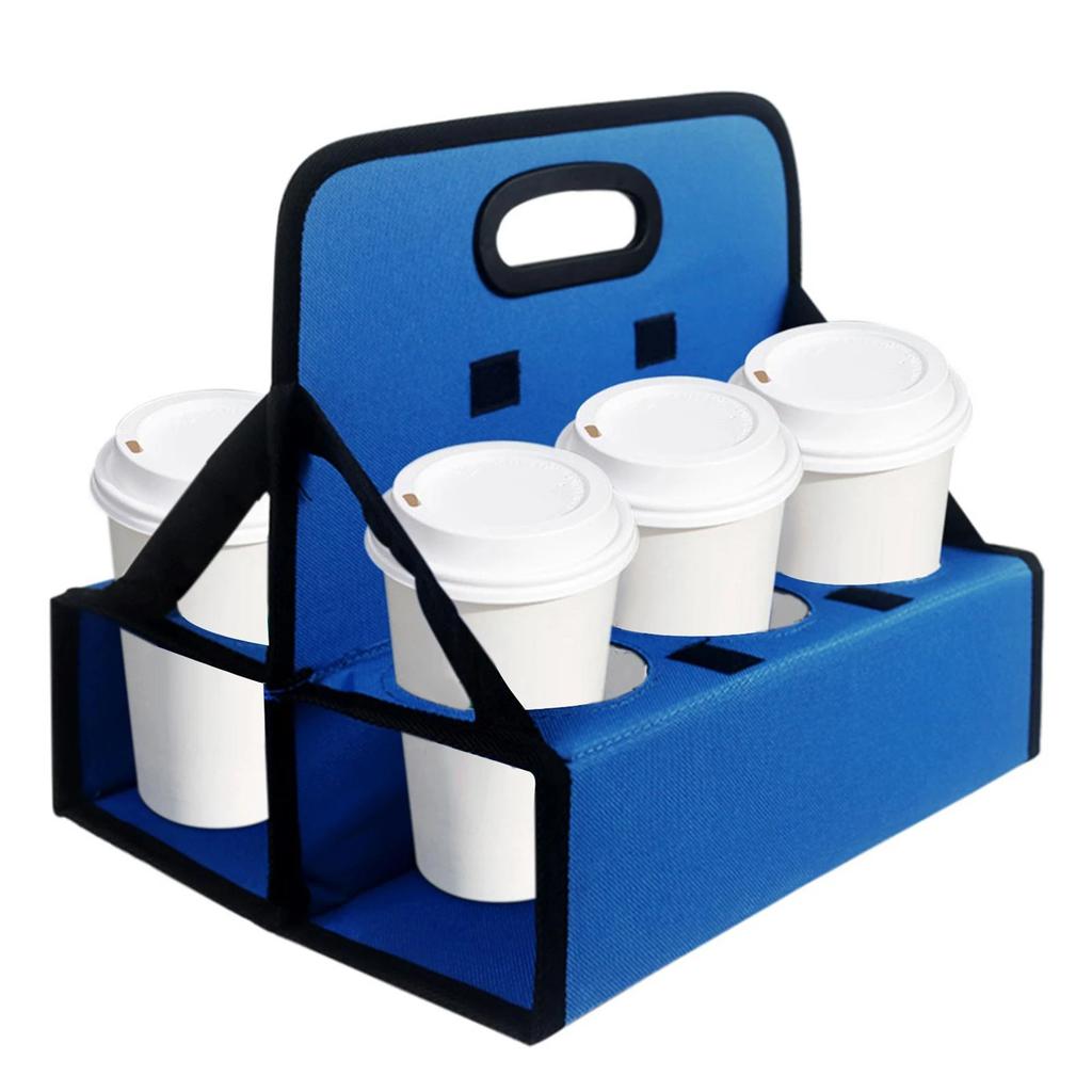 Cup Holder Reusable Drink Carrier Foldable Cup Caddy for Cold Hot Drinks Coffee Wine Cocktail Beverages Shakes Delivery Take-out