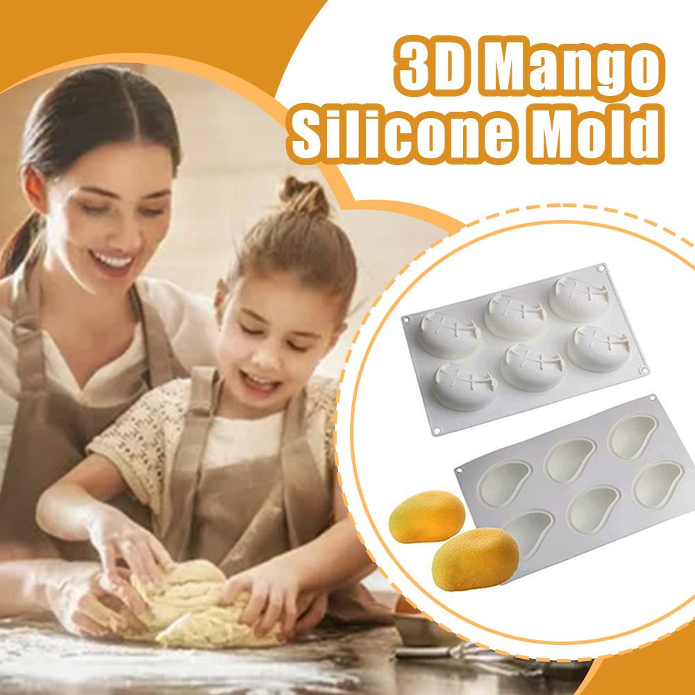 3D Fruit Shape Mango Lemon Silicone Mold for Baking Pastry Chocolate Candy Pudding Ice Cream Dessert Jelly Candle Soap Cake Tool
