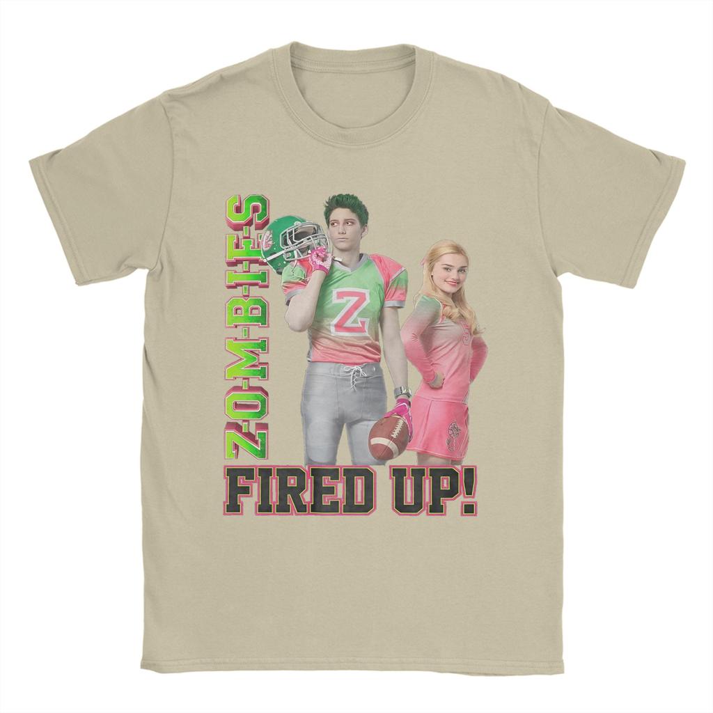 Lässiges Zombies Fired up T-Shirt für Herren Damen O-Ausschnitt Kurzarm Tops Baumwolle Sommer Top T-Shirt