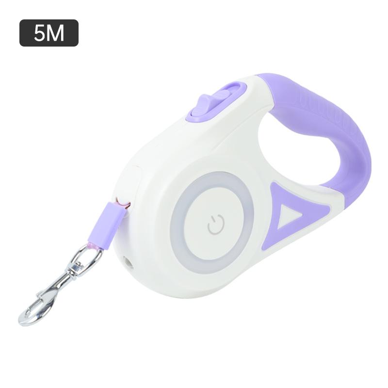 LED Light-emitting Rope, Automatic Telescopic Dog Leash, Dog Walking Rope That Doesn't Hold Hands, Pet Leash Products