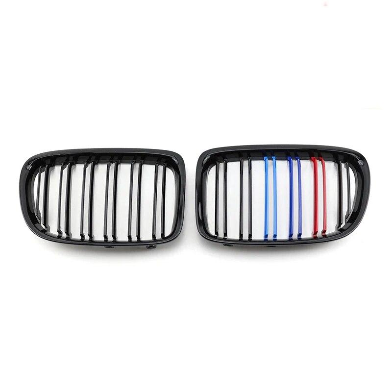 New Look Car Grille Grill Front Kidney Glossy 2 Line Double Slat For BMW X1 E84 2010-2015 Car Accessories