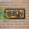 Vintage Dublin Collage Aluminiumschild 12''×6'', Retro Wandkunst für Zuhause Balkon Innenhof, Ideales Geschenk für Irland Reisefans