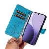 For Oppo Reno14 5G (China)/Oppo Reno14 F 5G/Oppo Reno14 5G (Global) PU Leather Cases Flower Pattern Wallet Stand Phone Cover with Strap