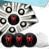 4Pcs 56mm Aluminium Red Spider Logo Car Wheel Center Hub Cap Rims Dust-proof Cover Hubcaps Sticker For Universal Car Accessories