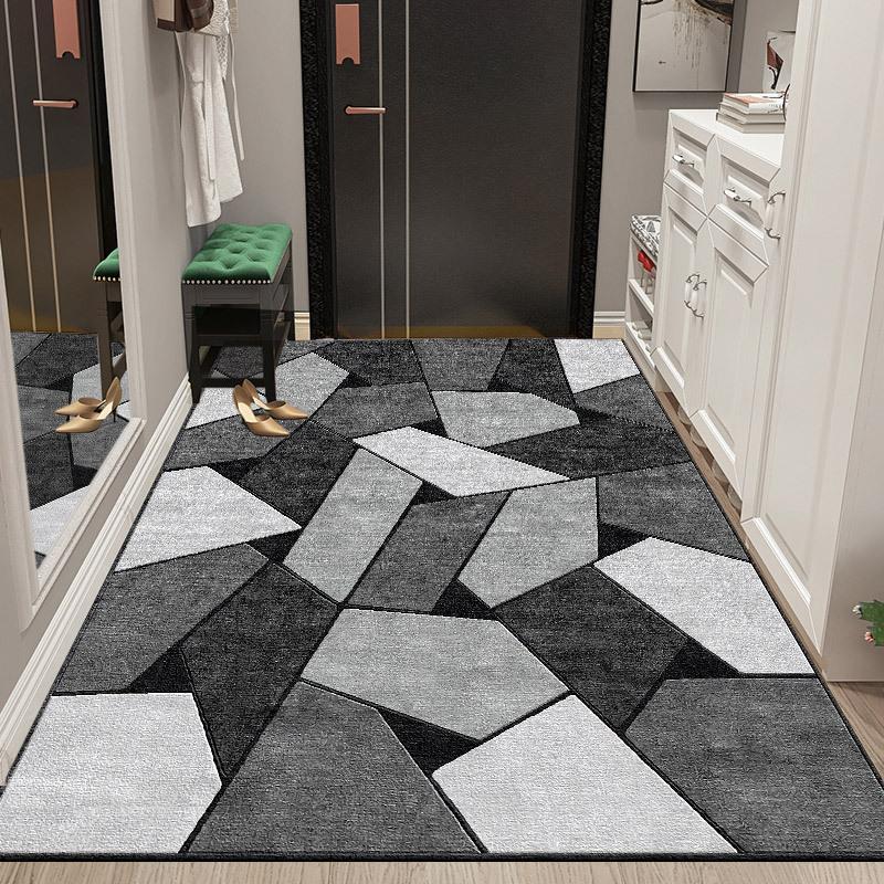 Entrance Door Floor Mat Dirt Resistant Light Luxury Living Room Carpet Easy To Maintain Door Mat Anti Slip Foot Mat