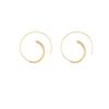 Women's Trendy Matte Hoop Earrings: Designer Retro Hong Kong Style with European, American, and Korean Minimalist Fashion.