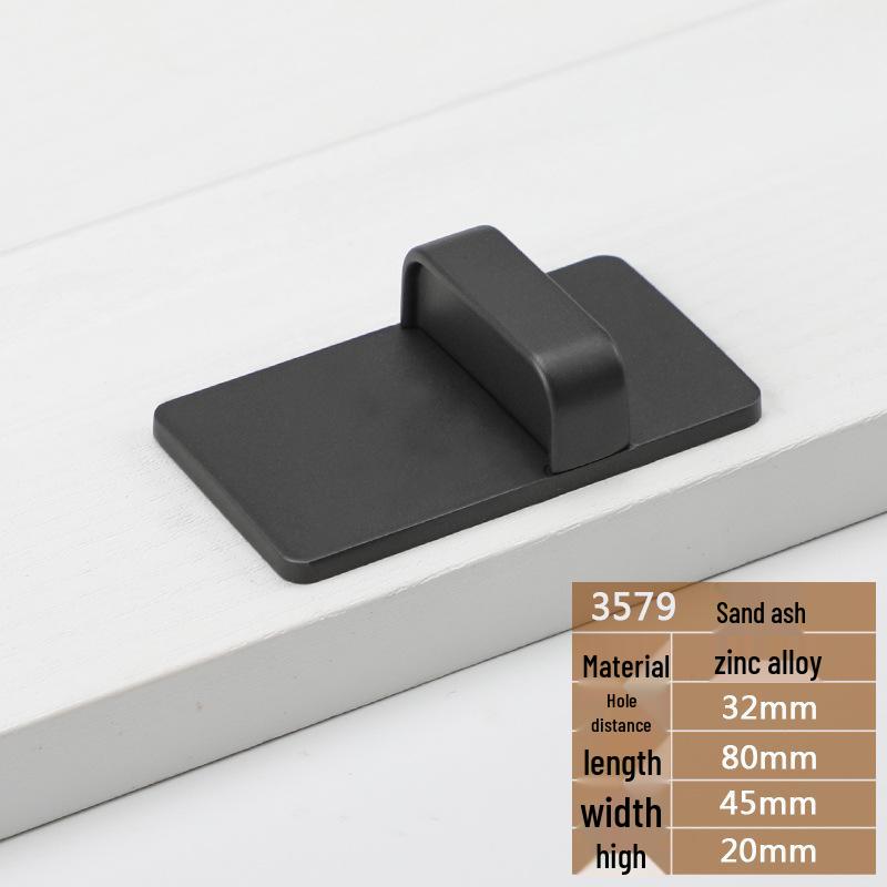 No-Drill Sliding Door Handle for Glass, Cabinet & Kitchen, Gold/Black/Gray Finish