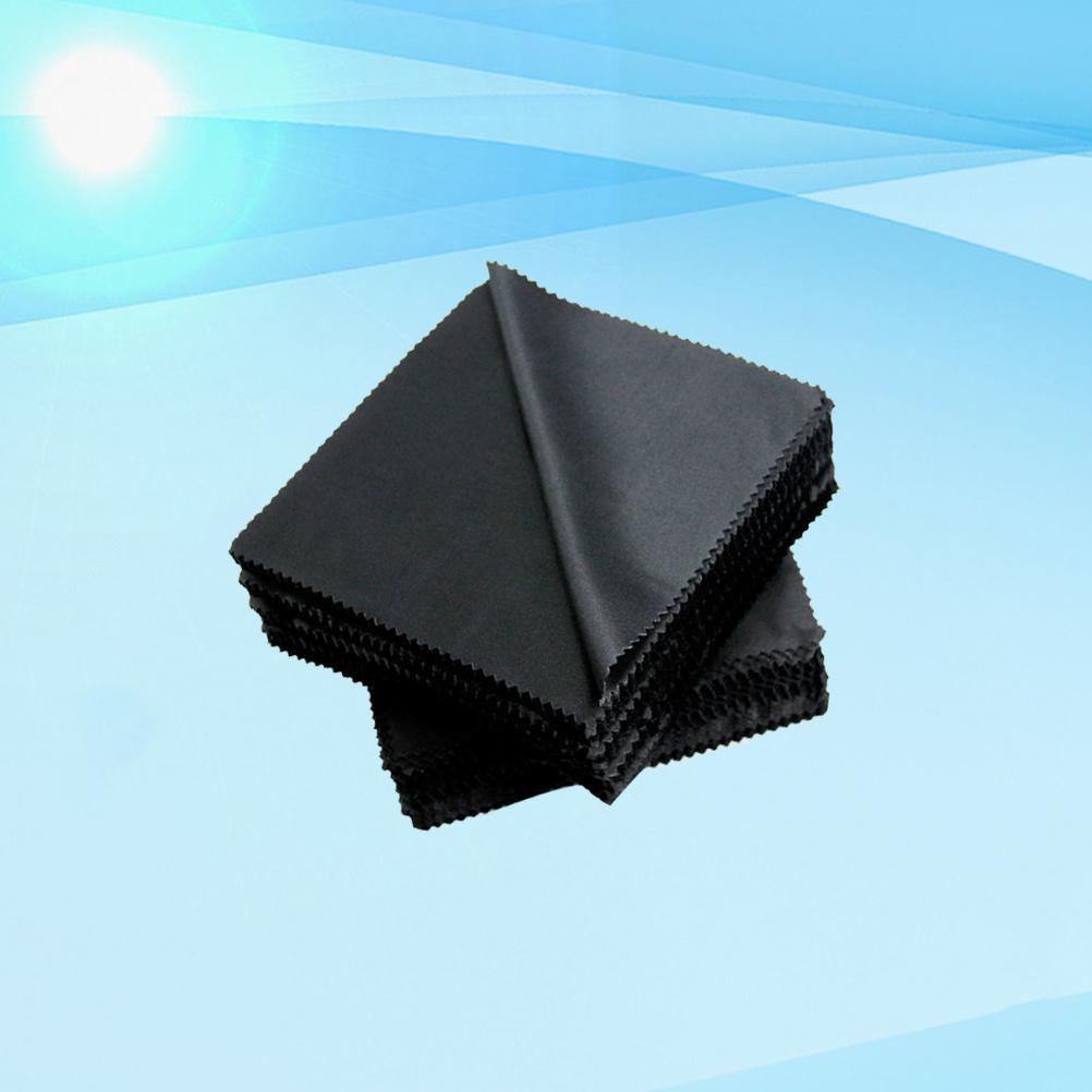 100 Peças Pano de Limpeza de Tela Microfibra 15x15cm Preto para Óculos de Sol Óculos Lentes Limpeza Celular Tablet Computador Pano de Limpeza