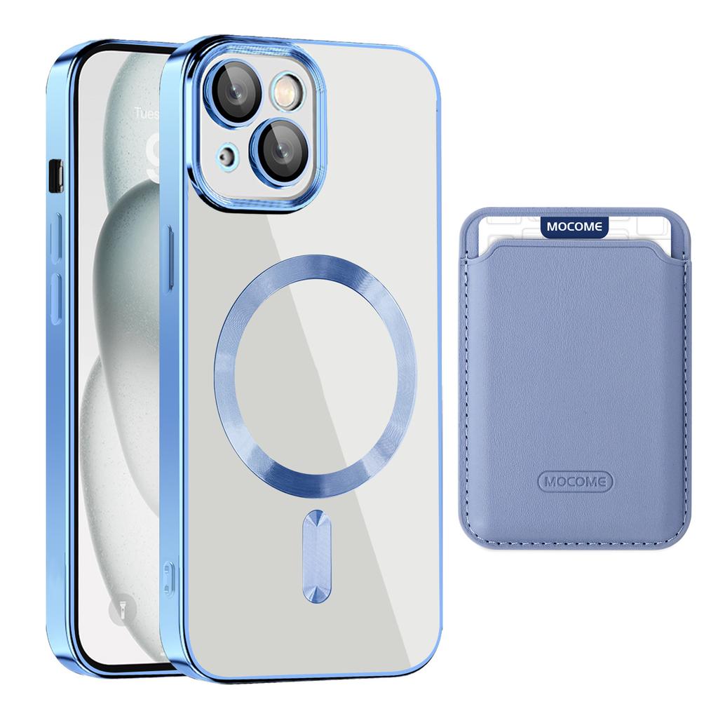 For iPhone 15 Case Compatible with MagSafe TPU + PC Mobile Cover with Card Bag