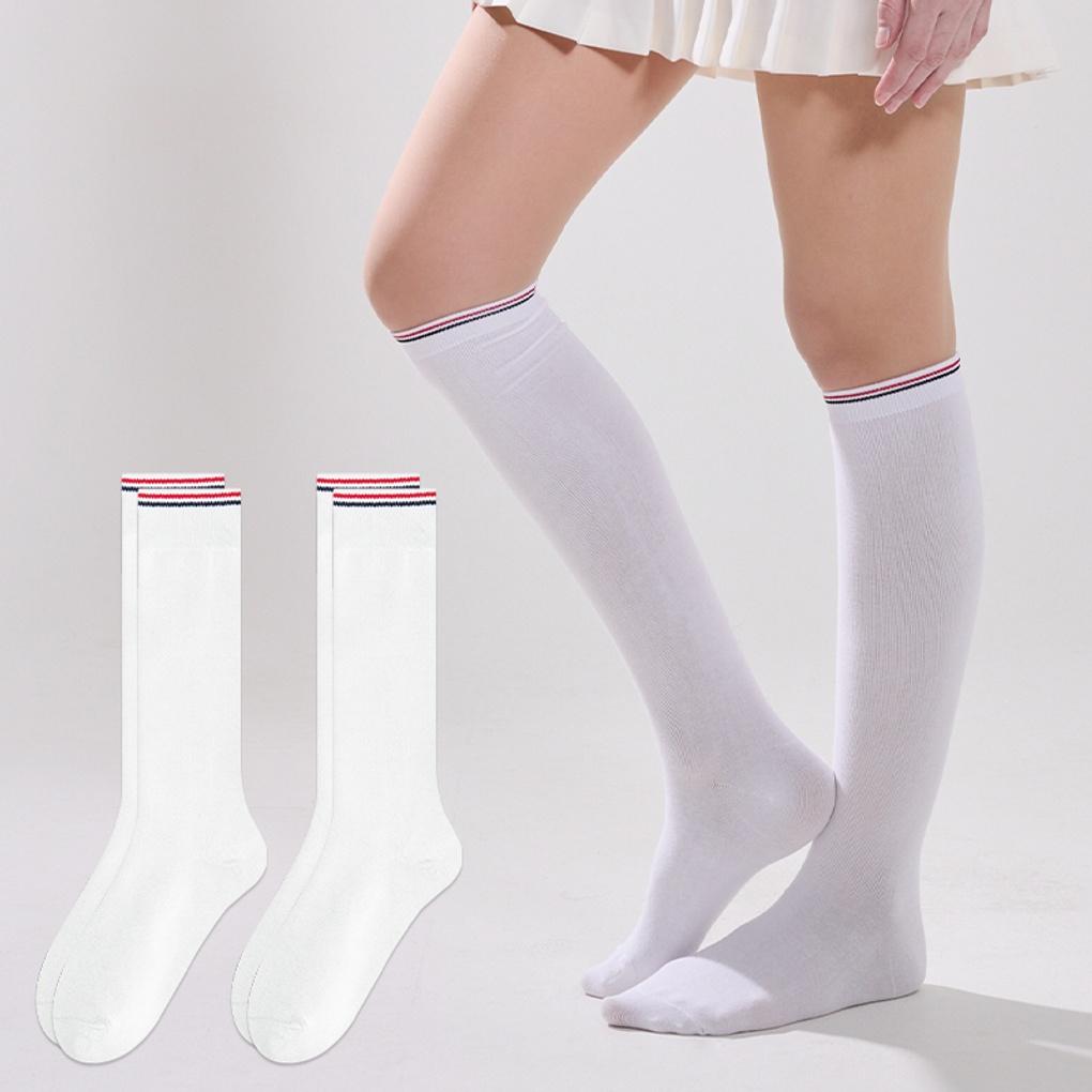 Women's Preppy Line Knee-Length Socks 4 Pairs