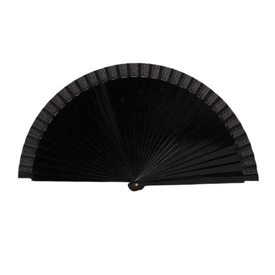 Wooden Folding Fan Solid Color Chinese Japanese Style Hand Fan Portable Wedding Dance Party Decorative Handheld Fan