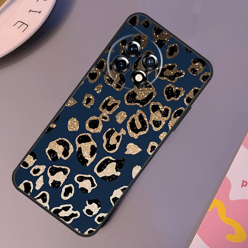 Leopard Print Black Cheetah Pattern Case For OnePlus 12R 10T 10R 9RT 9 10 Pro OnePlus 12 11 Nord 3 2T CE 2 Lite N20 N10 Cover