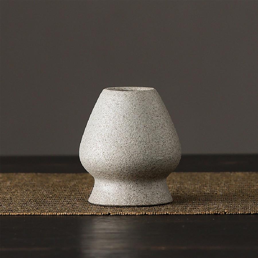 Japanese Coarse Pottery Matcha Tea Chasen Holder Stand Bowl Bamboo Whisk Grinder Teaware Tools Holder Tea Accessories Teaware