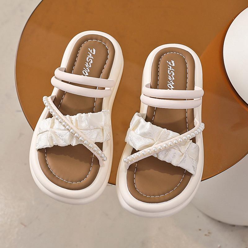 Stylish Summer Women's Sandals With Thick Sole And Elegant Design In Beige Green And Black