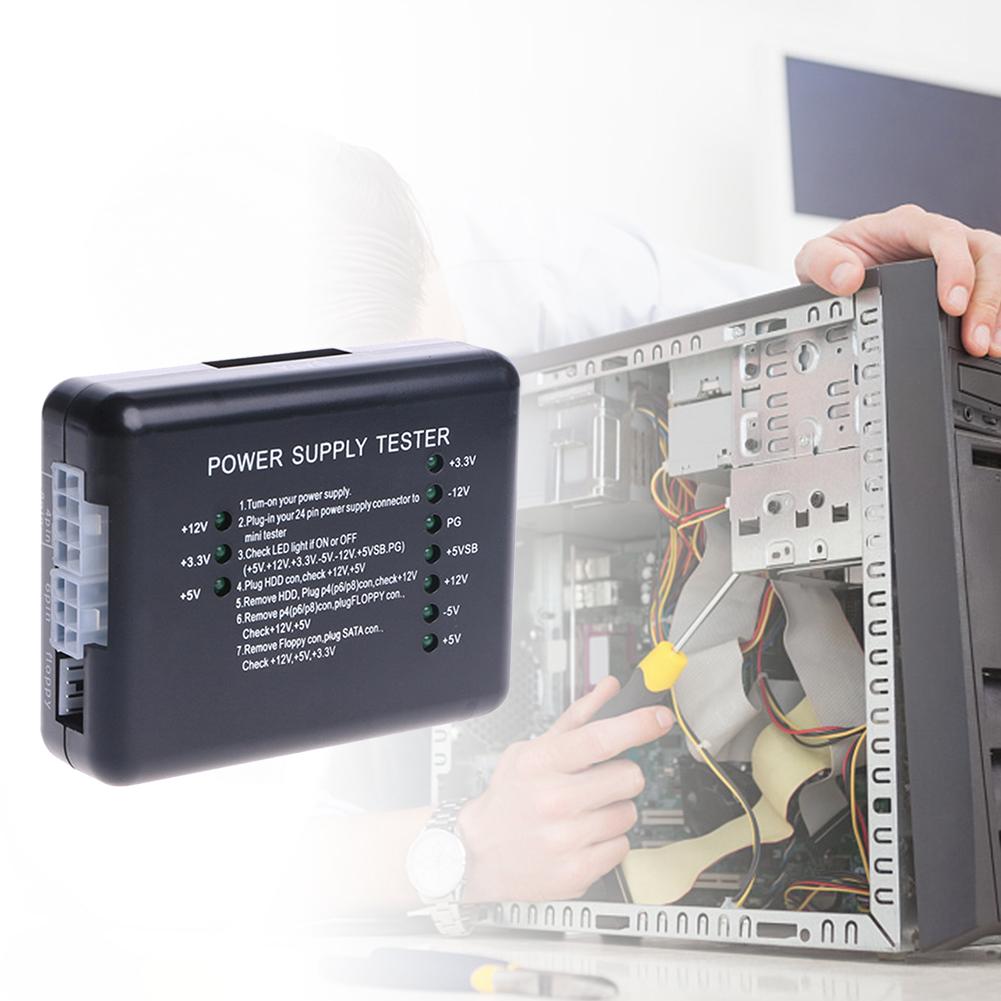 

20/24 Pin ATX SATA HDD Power Supply Tester Checker Meter Pro PC Computer Power Supply Measuring Diagnostic Tool China Mainland
