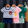 Kids Clothes Set Baby Boy Girl T-Shirt + Shorts Summer Clothing Cotton Cartoon Casual Boys Tracksuit Children Baby Clothes Set