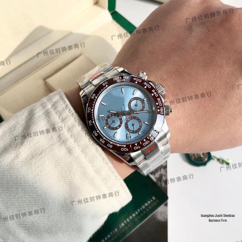 Lao Jia Di Na Men's Luminous Water Ghost Three-Eye Six-Needle Automatic Mechanical Chronograph Watch