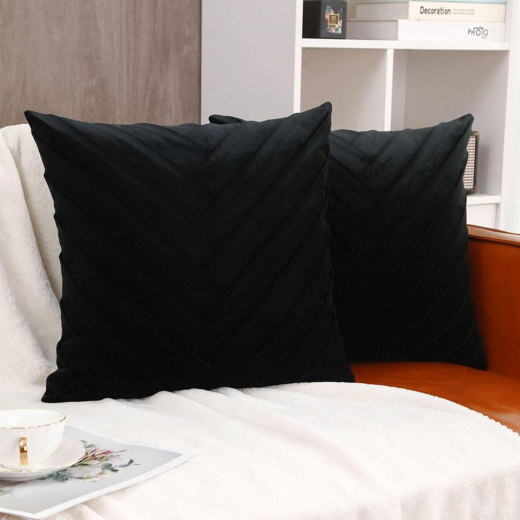 Velvet Collar Sofa Backrest Pillowcase