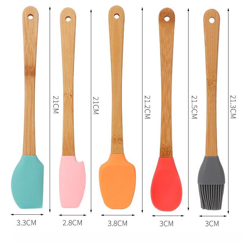 Kitchen Bakehouse Cream Spatula Bbq Brush Set Silicone Kitchenware Cake Spatula Baking Set Tools розовый
