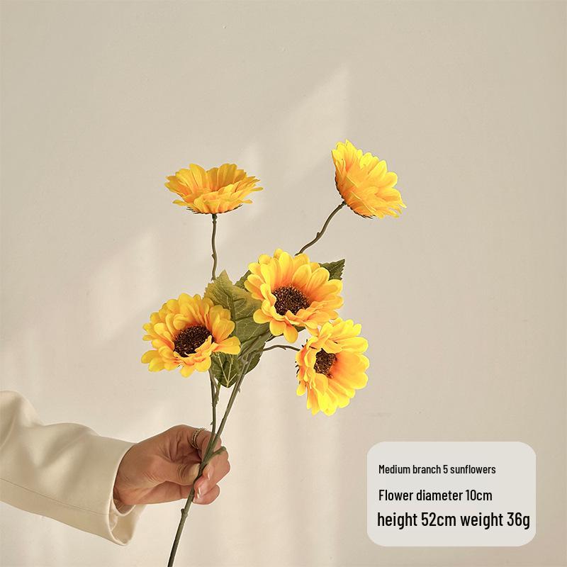 Sunflower Bouquet - Artificial Silk Flowers for Living Room, Office, Bedroom Ornaments