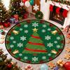 Christmas Tree Pattern Rugs for Bedroom Round Living Room Decoration Red Carpet Soft Study Floor Mat Washable Home Anti-slip Rug