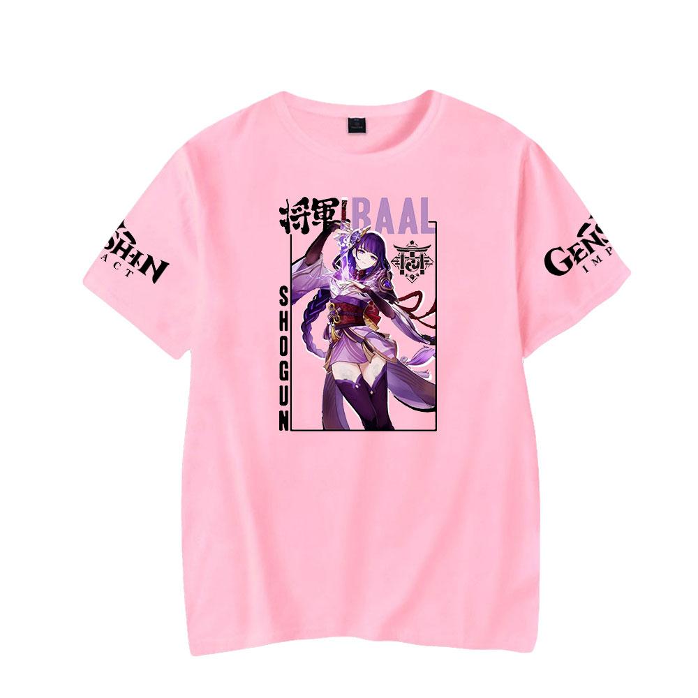 Genshin Impact T Shirt for Men Women Summer Clothing Fitness O Neck Anime Man T-shirt for Male Oversized Men T-shirts Tops