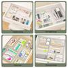 Acrylic Shelf Set with Cosmetic Organizer and Dorm Drawer Divider