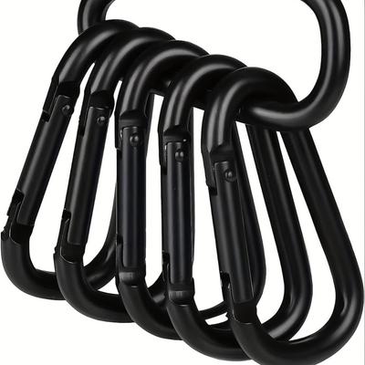 5pcs Aluminum Zinc Zinc Alloy D Type Carabiner Electrophoresis Outdoor Sports Buckle  Fishing