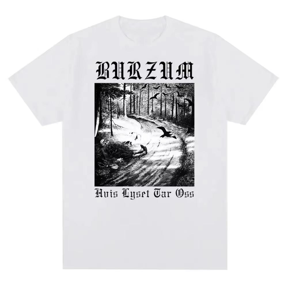 Vintage Metallband Burzums Albumcover Druck Musik T-Shirt Unisex Unisex Mode Lässig Kurzarm Übergröße T-Shirt Unisex 62482
