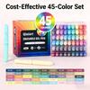 9/45 Farben Set Radierbare Gelstifte, 0,6 mm Schreibstärke, Leicht Radierbar, Bonbonfarbene Gelstifte für Journaling, Zeichnen, Schulbedarf