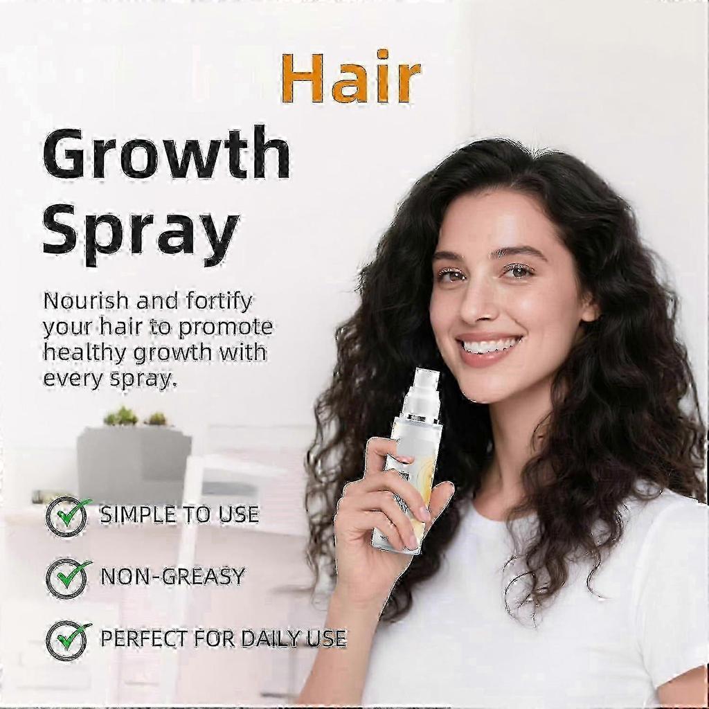 1-3x Hair Growth Spray, With Rosemary Oil and Biotin, Non-Greasy, Hair Thickening Spray Helps Prevent Hair Thinning & Hair Loss, for Scalp, 60ml