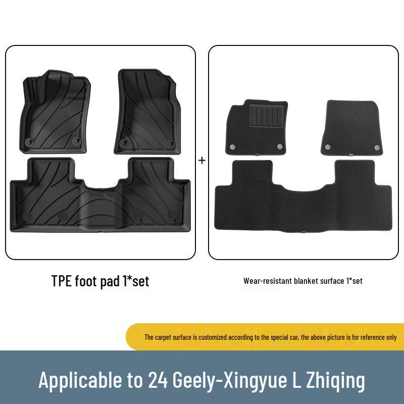 Floor Mats for 2021-2026 Geely Xingyue L: TPE Floor, Trunk, & Seat Back Mats