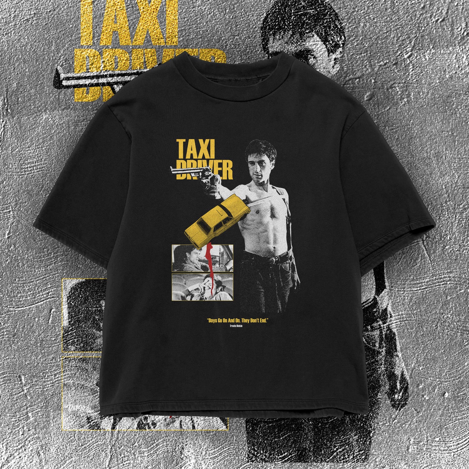 Taxi Driver Movie Poster T-Shirt | Vintage Film Graphic Tee 2XL