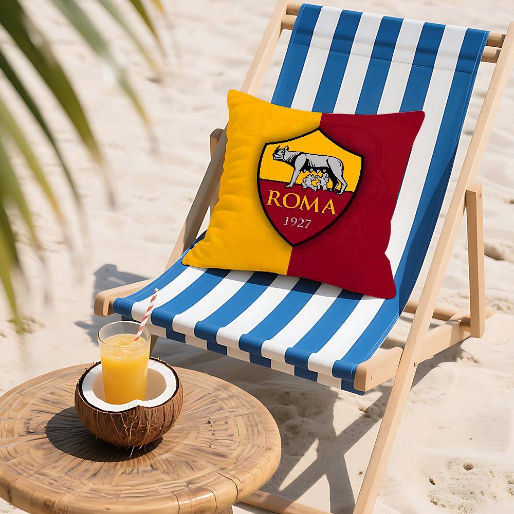 R-Rome Club Pillow Case Cushion Cover Soft Cute Throw Pillow Case For Car Sofa Pillowcase Polyester With Zipper